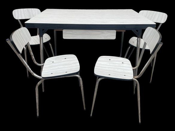 mesa-de-comedor-y-sillas-de-formica-blanca-a-os-50-juego-de-5-imagen-2